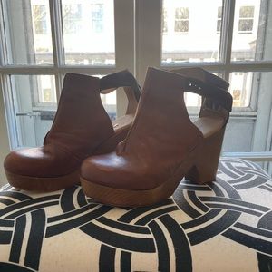 Free People wooden clogs